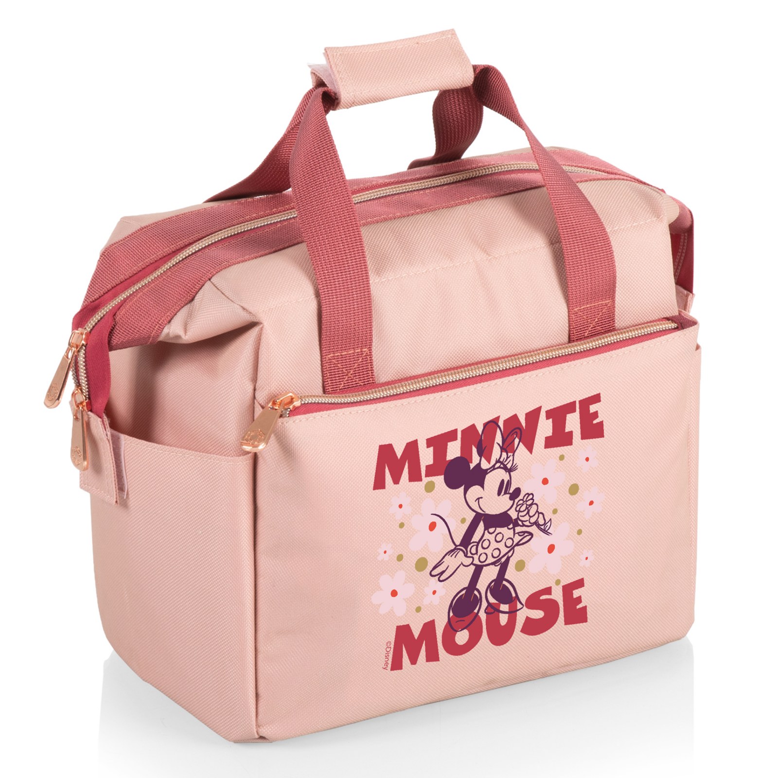 Front and open views of the Minnie Mouse cooler
