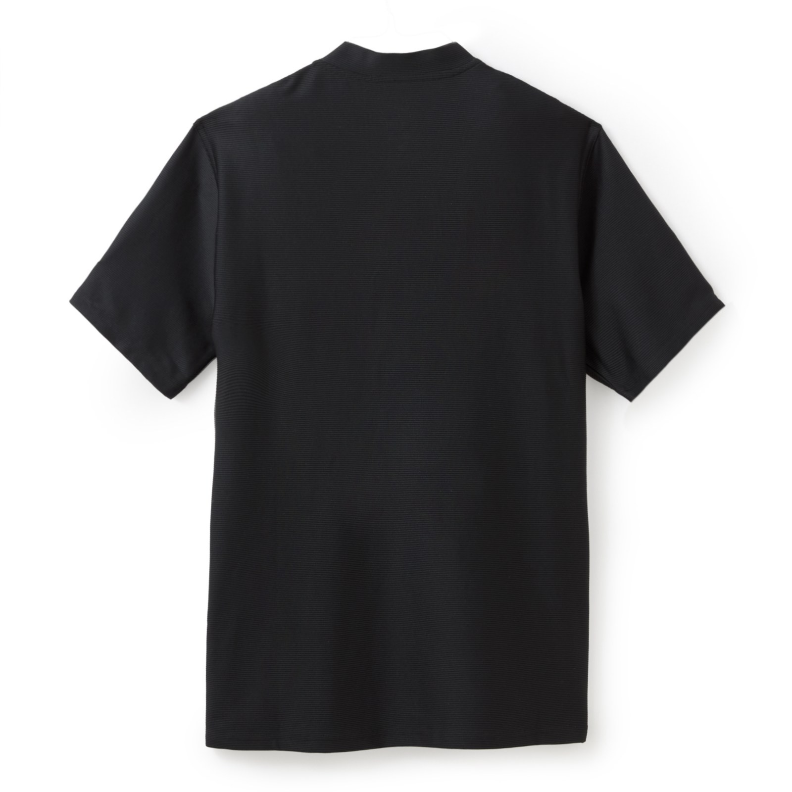 Front view of the black Star Wars Lightsaber Nike polo