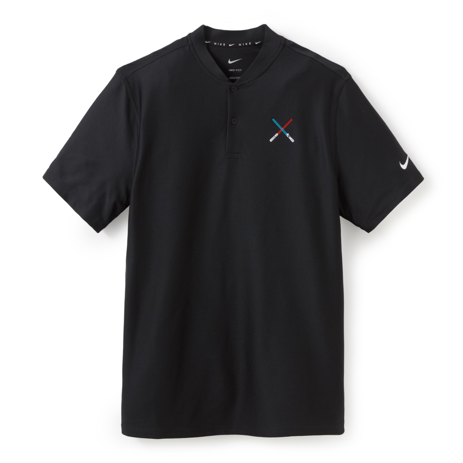 Black Star Wars Lightsaber Nike polo