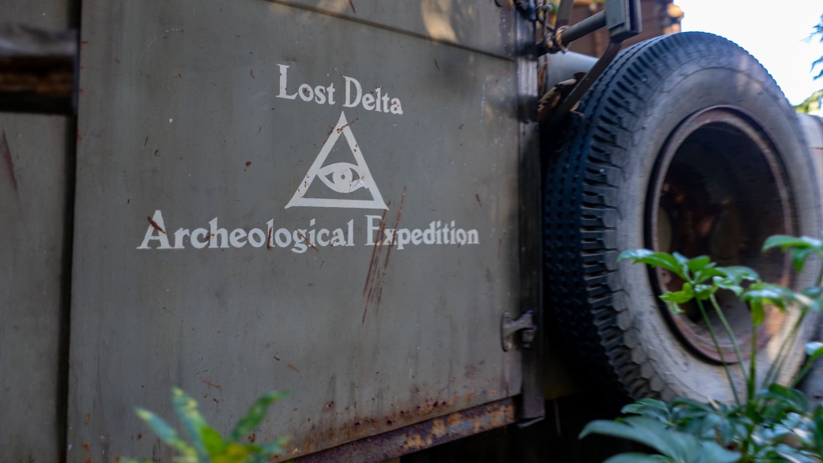 Indiana Jones Adventure transport vehicle inside the temple