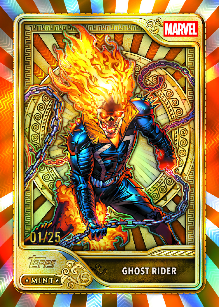 Ghost Rider orange foil Topps Mint Marvel card