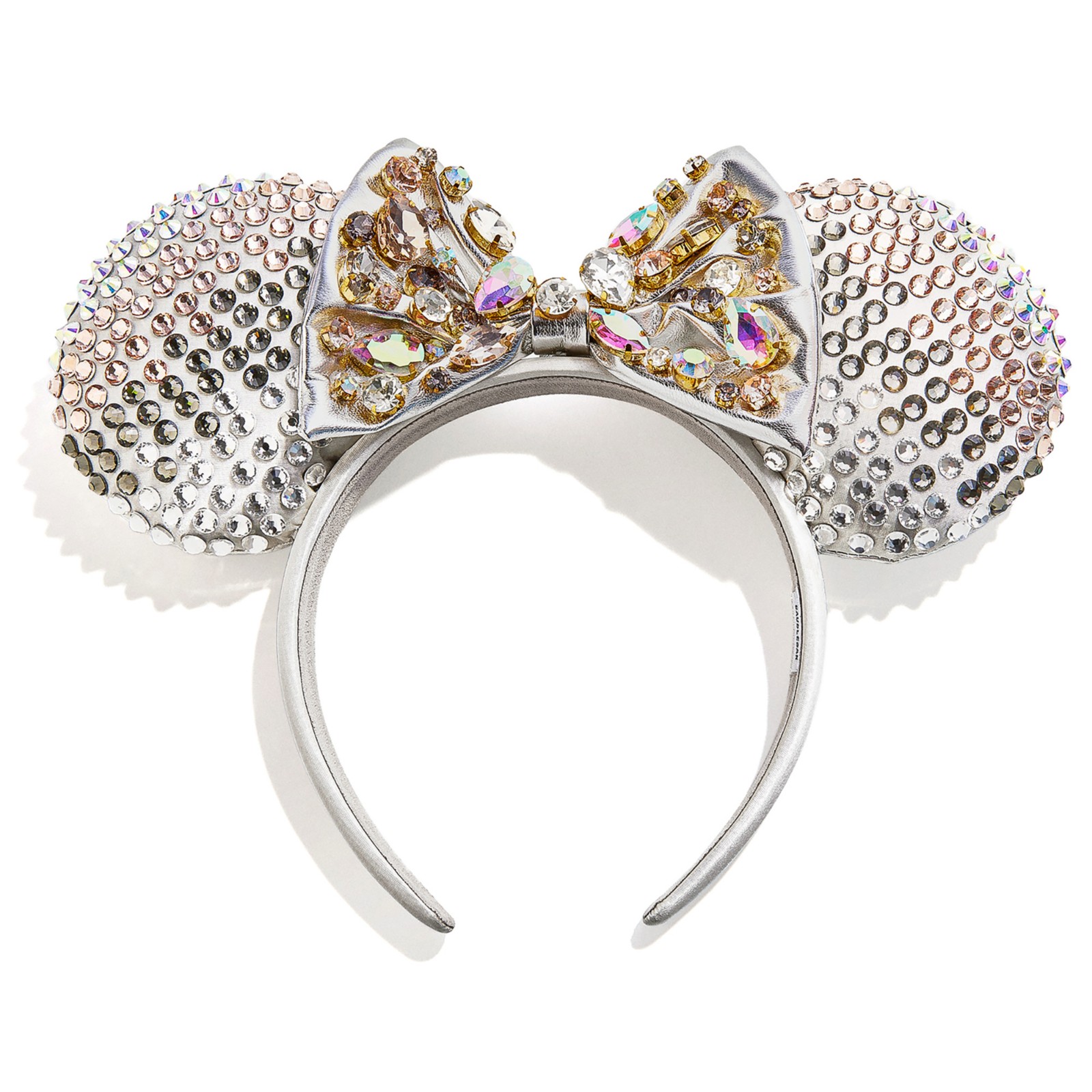 Silver crystal Minnie Mouse ear headband by BaubleBar