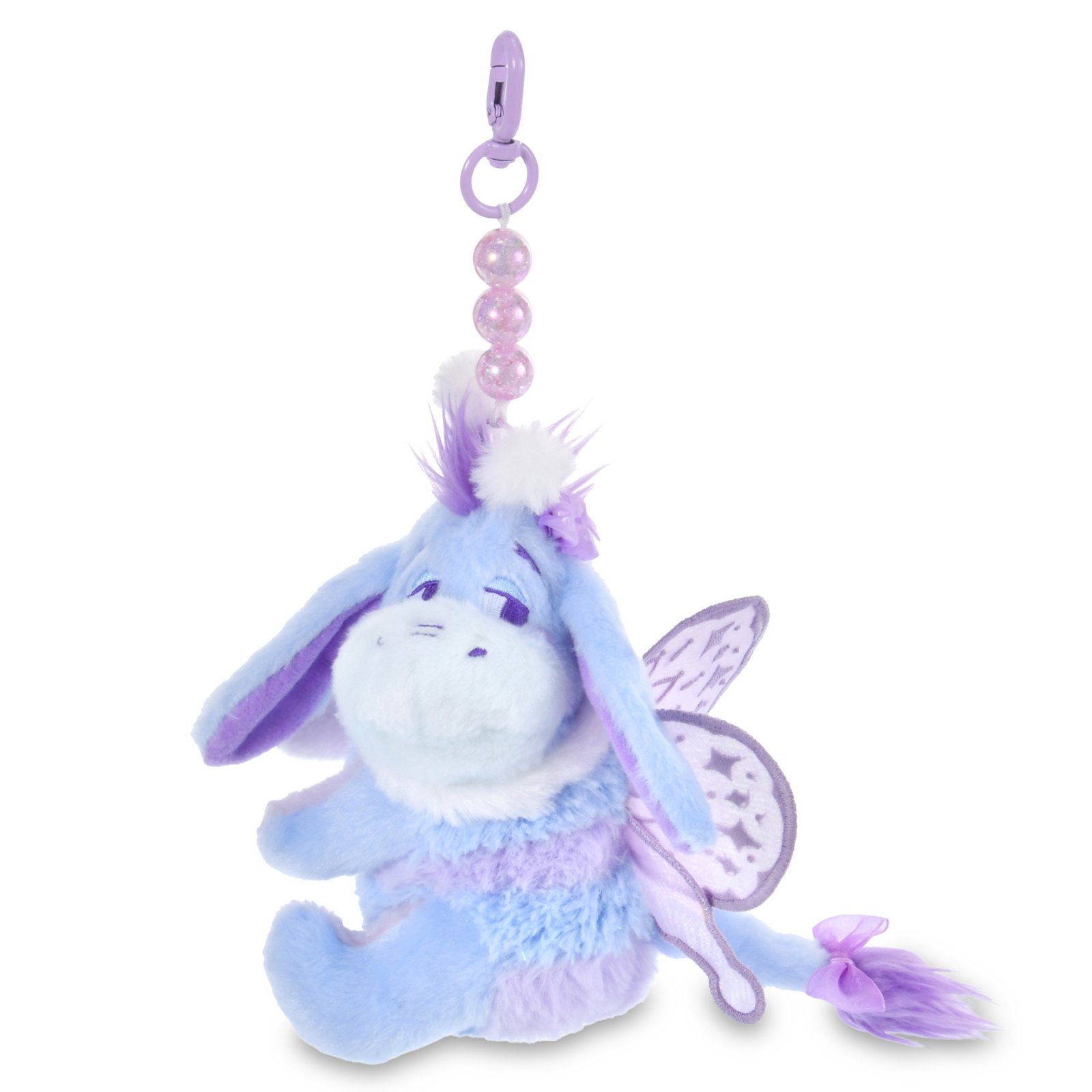 Eeyore FAIRY POOH plush keychain with wings and antennae