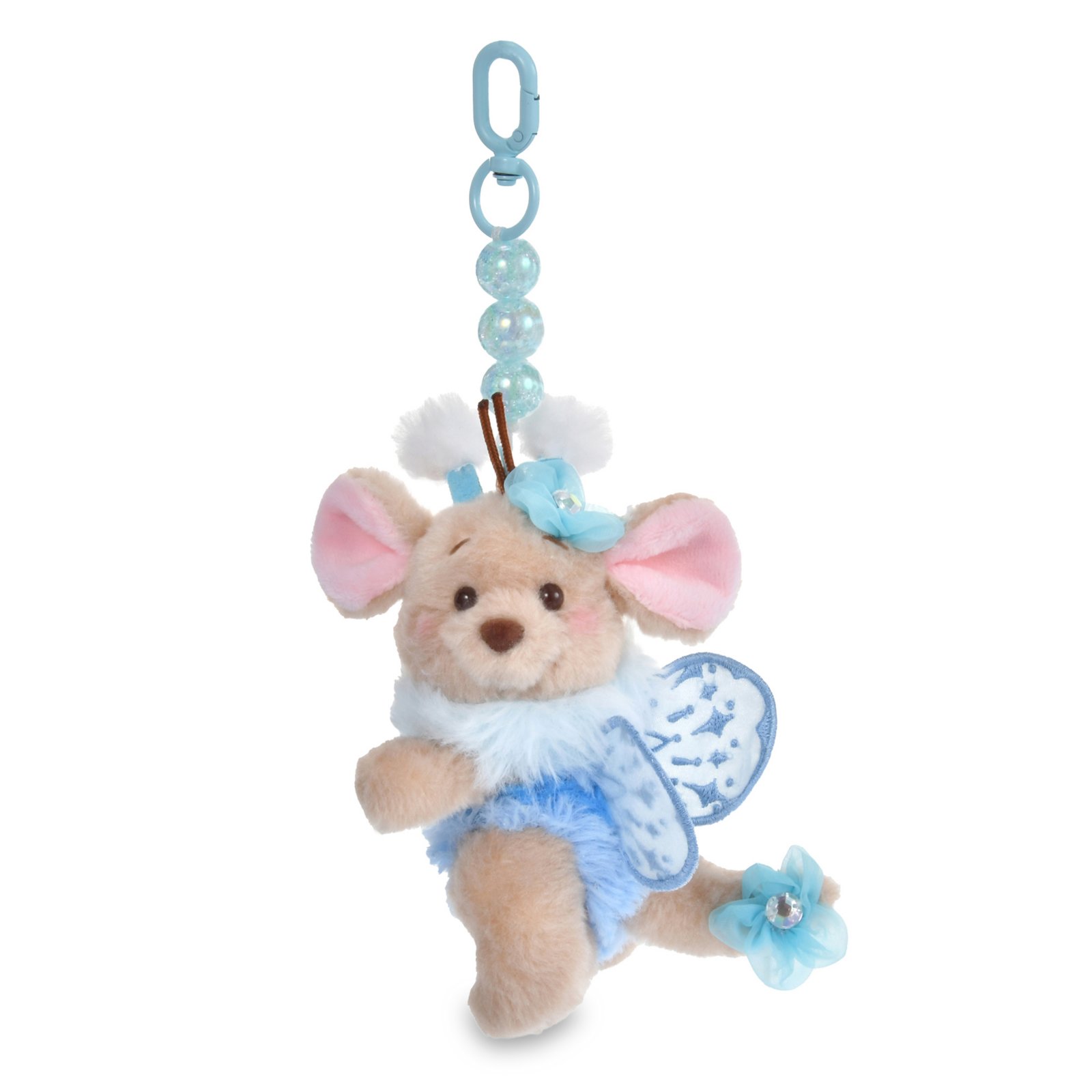 Roo FAIRY POOH plush keychain with wings and antennae