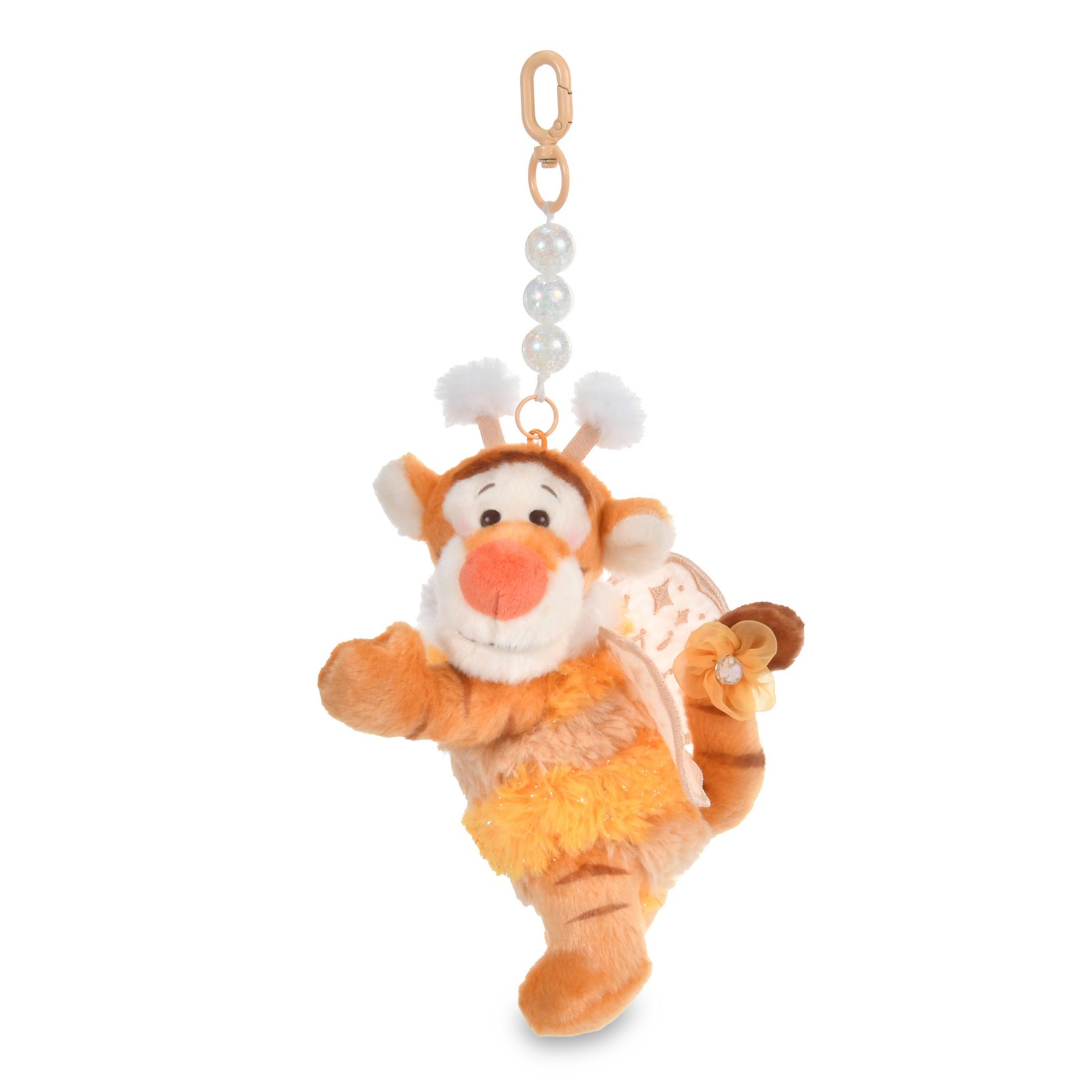 Tigger FAIRY POOH plush keychain with wings and antennae