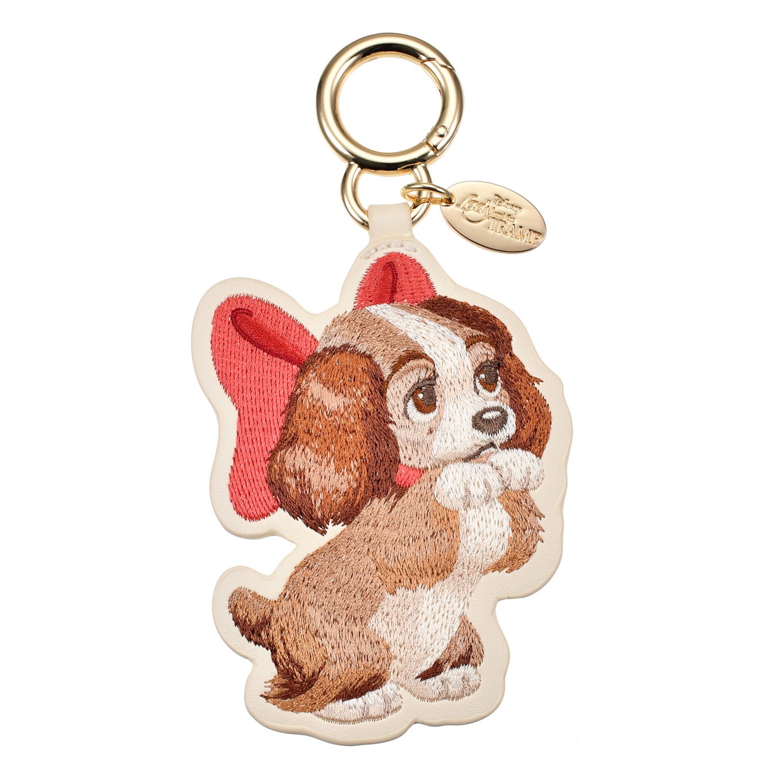 Lady faux-leather Fashion Charm with red bow