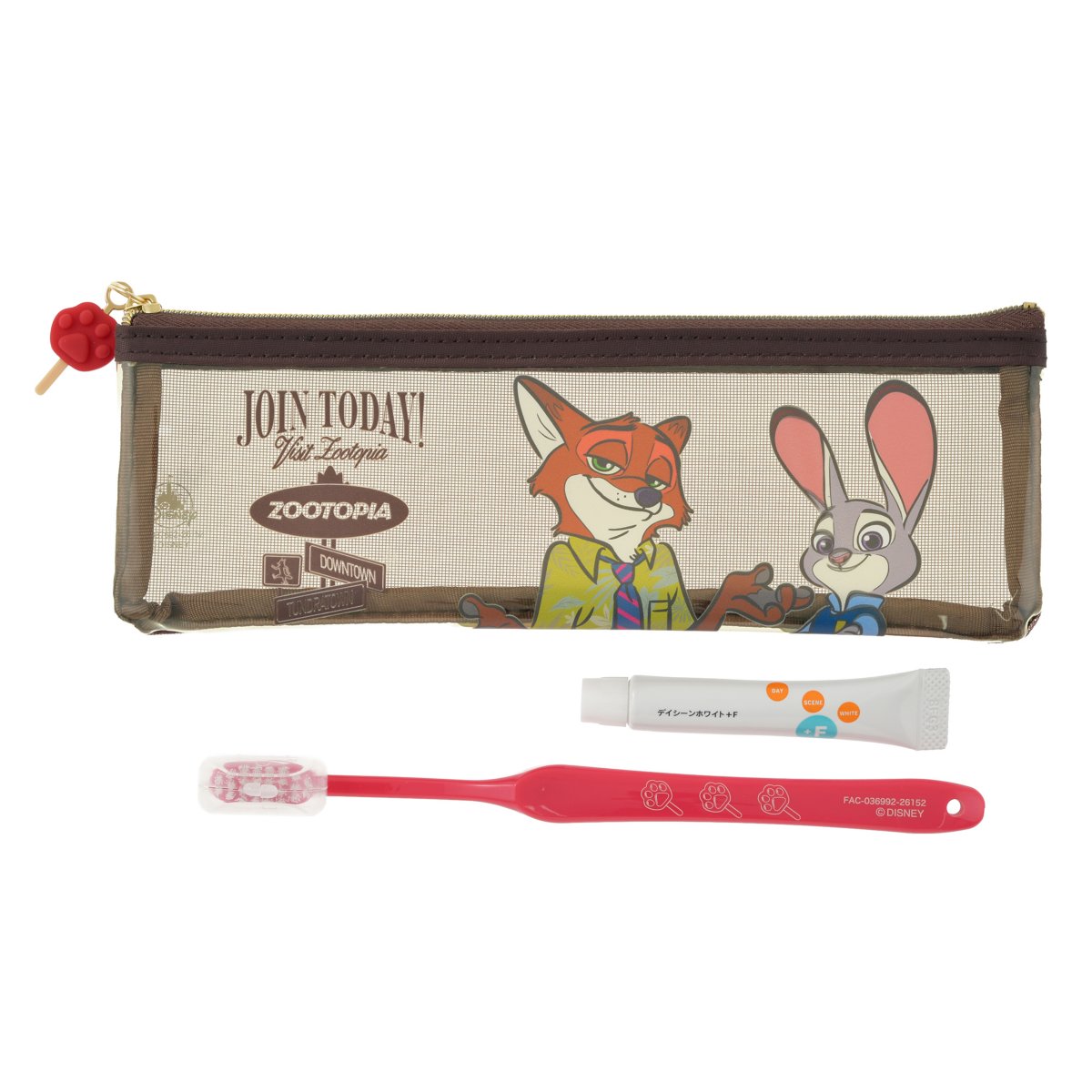 Judy Hopps and Nick Wilde toothbrush set in a pouch from Disney Store Japan