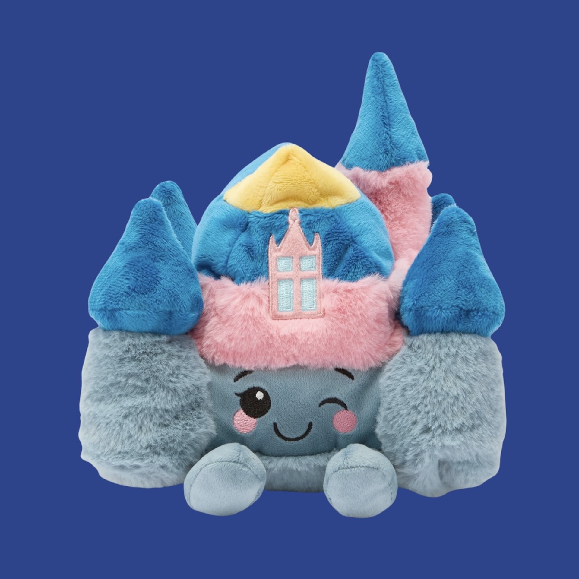 Blue and pink Disney Iconics castle plush