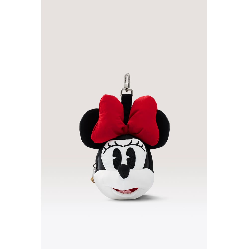 Minnie Mouse Charm Pouch in Black from the Disney x BÉIS collection