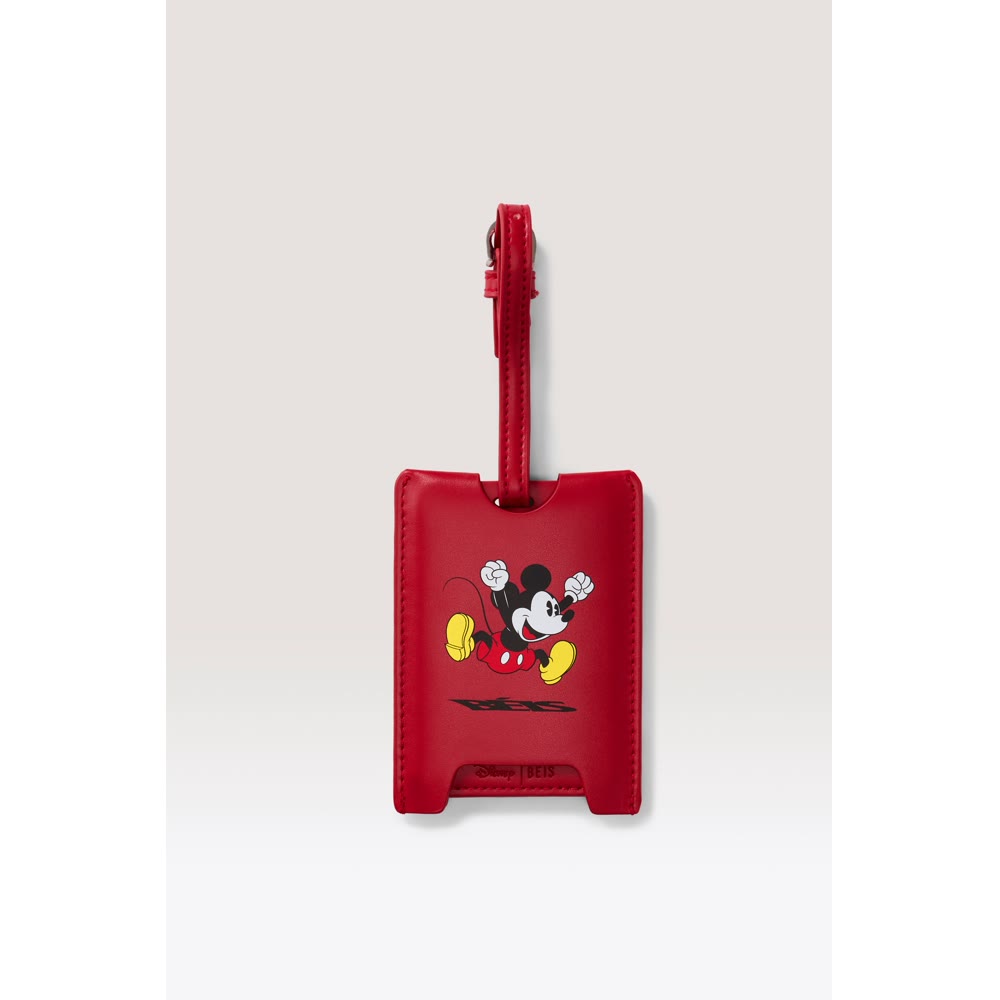 Disney Luggage Tag in Mickey Mouse Red from the Disney x BÉIS collection