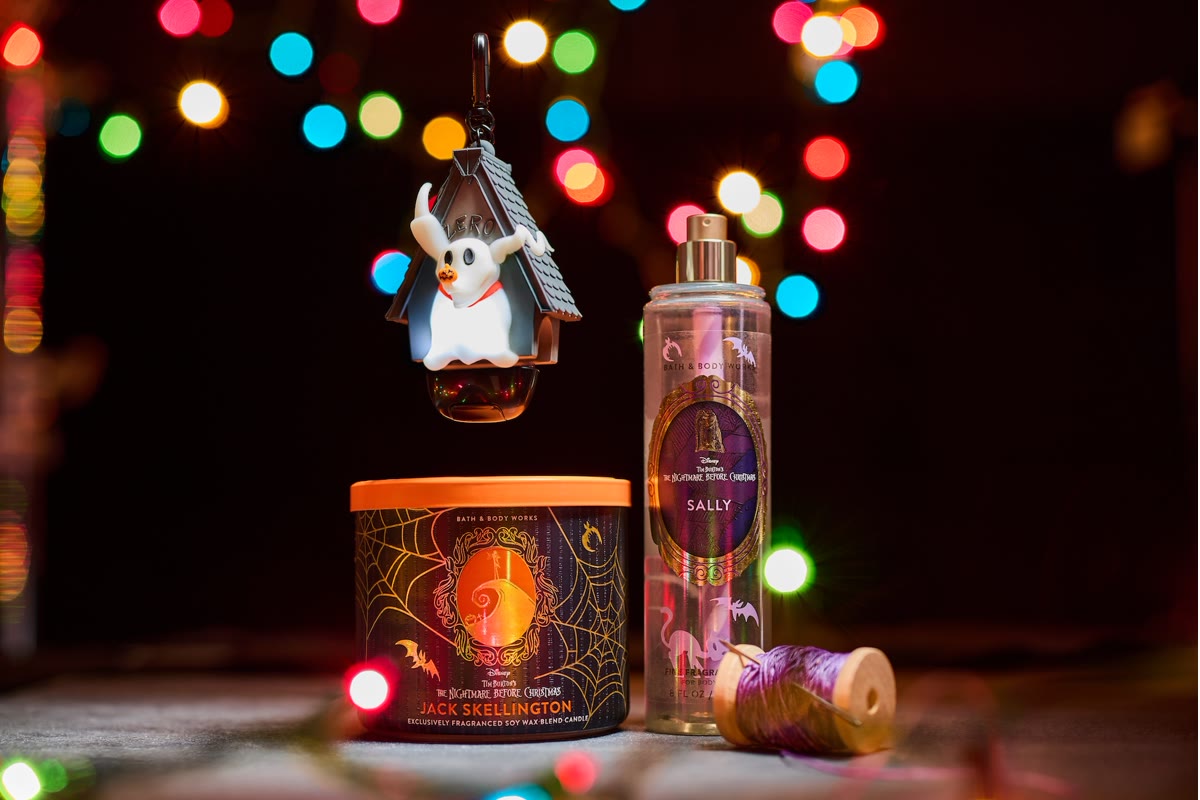 Nightmare Before Christmas Bath & Body Works collection with Jack and Sally products