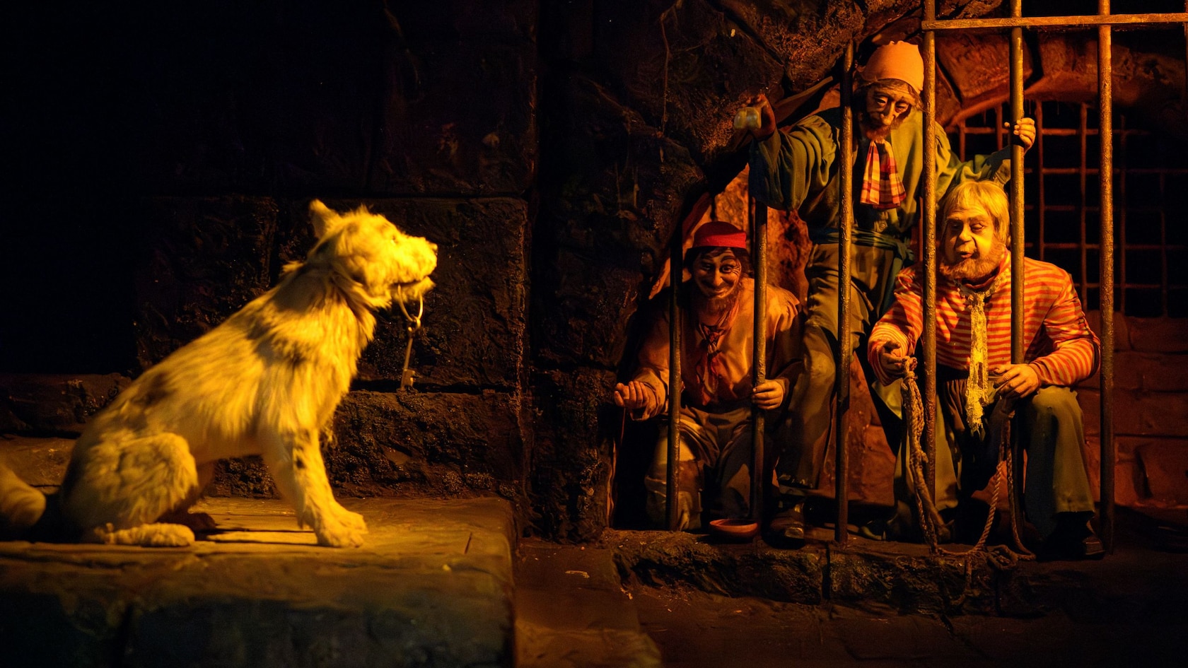 Pirates of the Caribbean attraction scene at Disneyland
