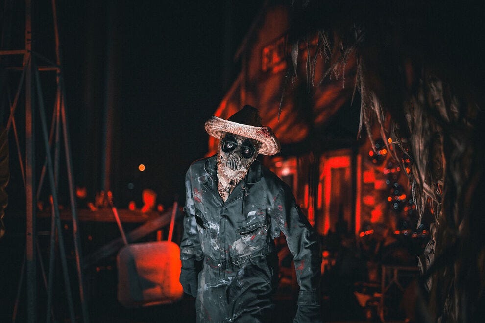 Masked Halloween Haunt performer at Dorney Park
