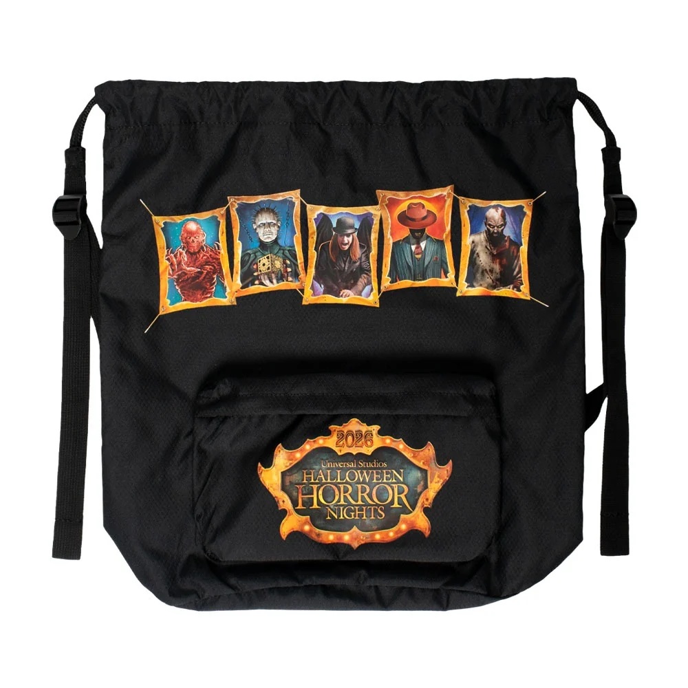 Halloween Horror Nights 2026 Key Art Cinch Bag