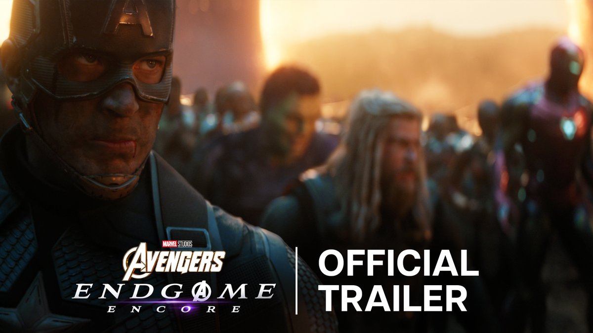 Captain America and the Avengers in Avengers: Endgame Encore trailer artwork