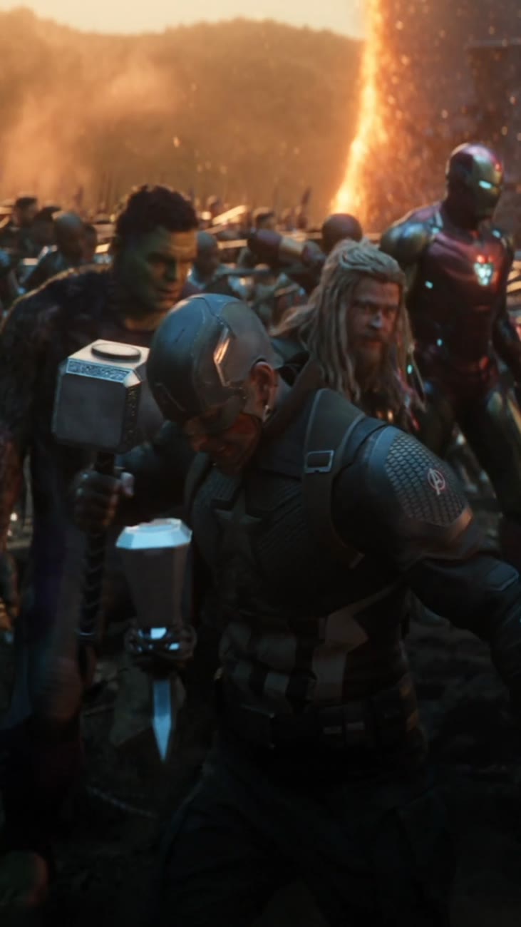 Avengers: Endgame characters in an official Marvel video still