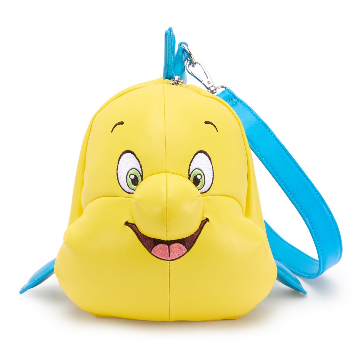 Official product photo of the yellow Flounder Loungefly crossbody bag