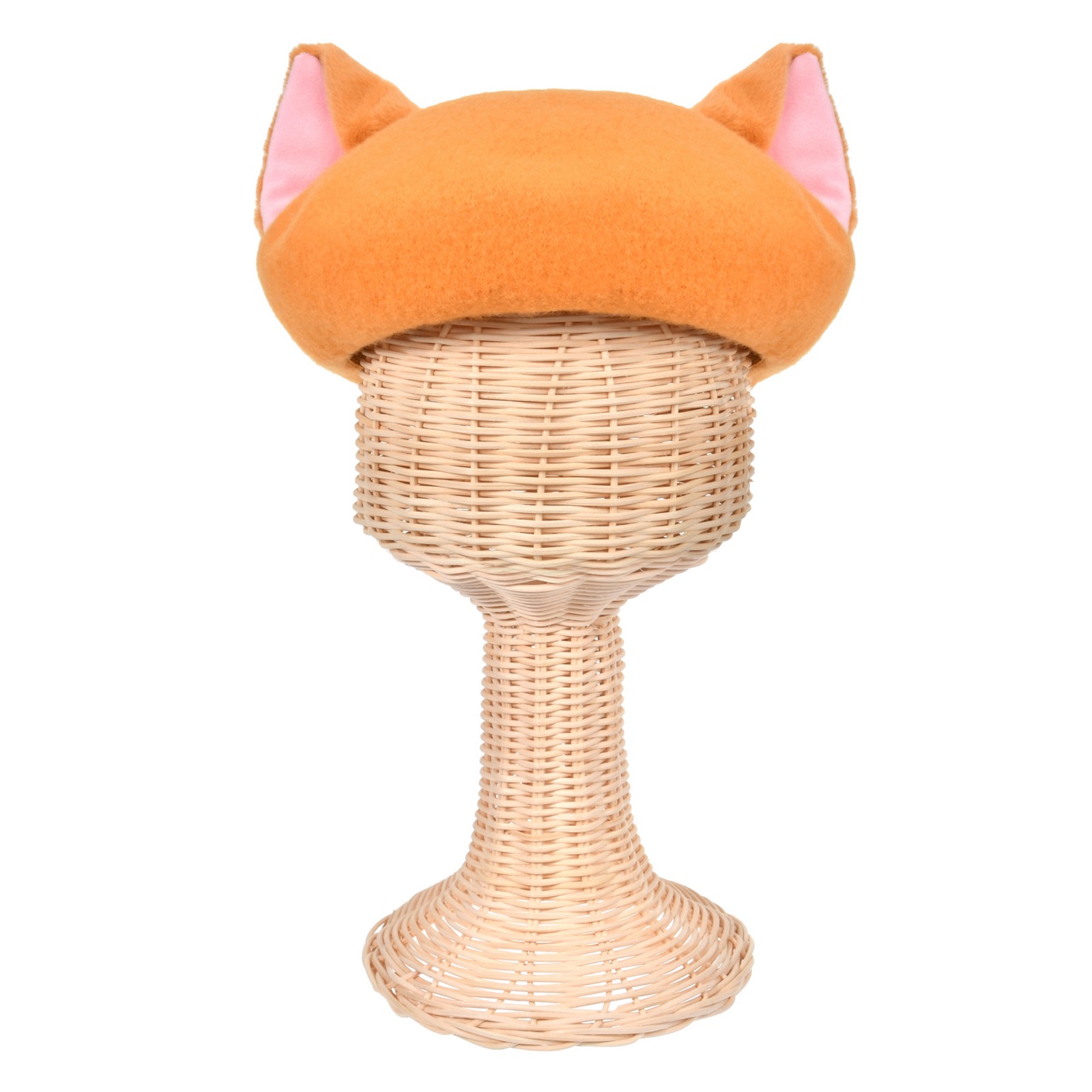 Toulouse orange cat-ear beret on an official product display