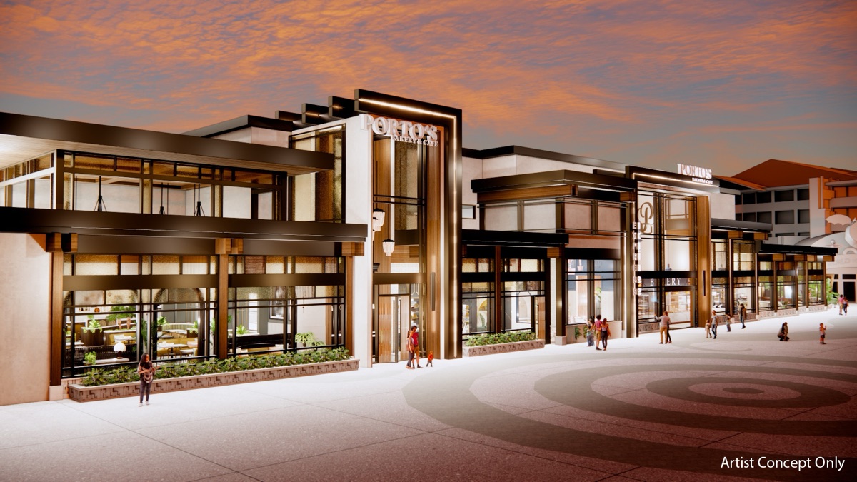 Porto’s Bakery and Cafe Downtown Disney rendering