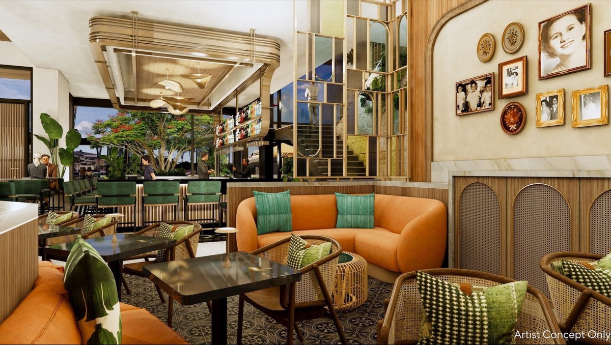 Porto’s Bakery and Cafe Downtown Disney interior rendering