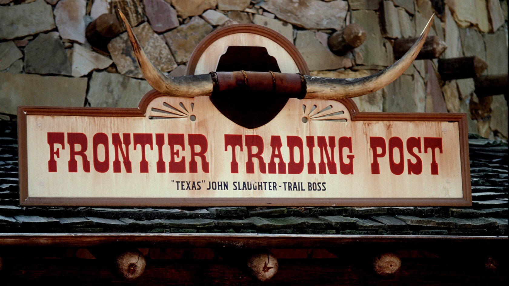 Frontier Trading Post sign at Magic Kingdom