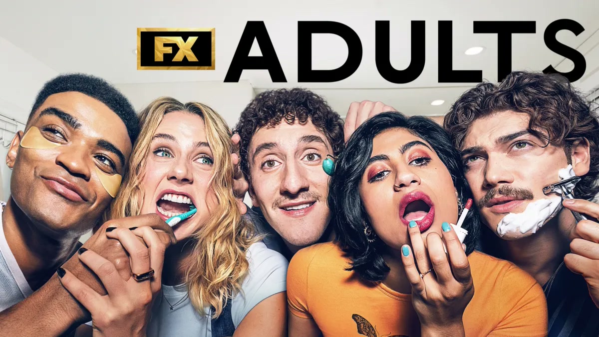 The cast of FX's Adults in official Disney+ key art