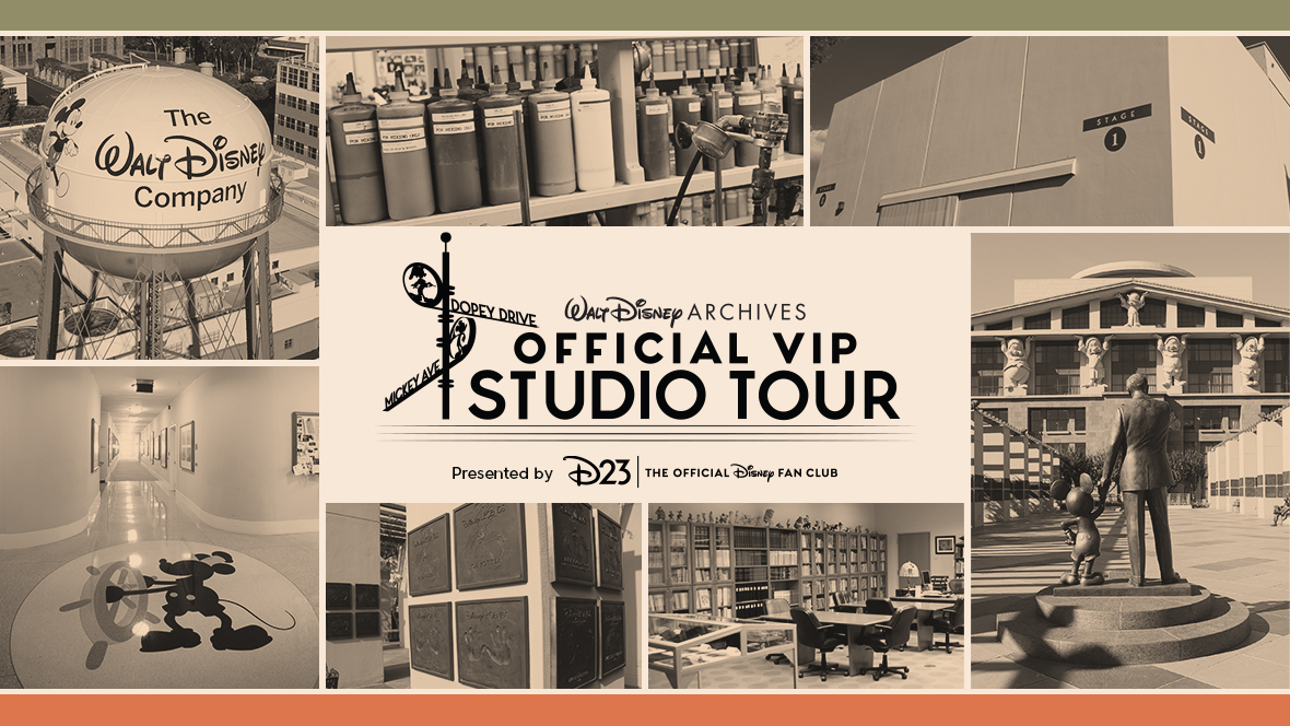 Official D23 graphic for The Walt Disney Studios Walking Tour in October 2026
