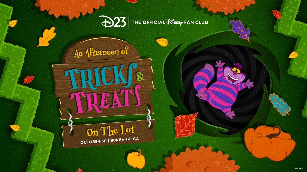 D23 graphic for An Afternoon of Tricks and Treats on the Lot in Burbank on October 30, 2026