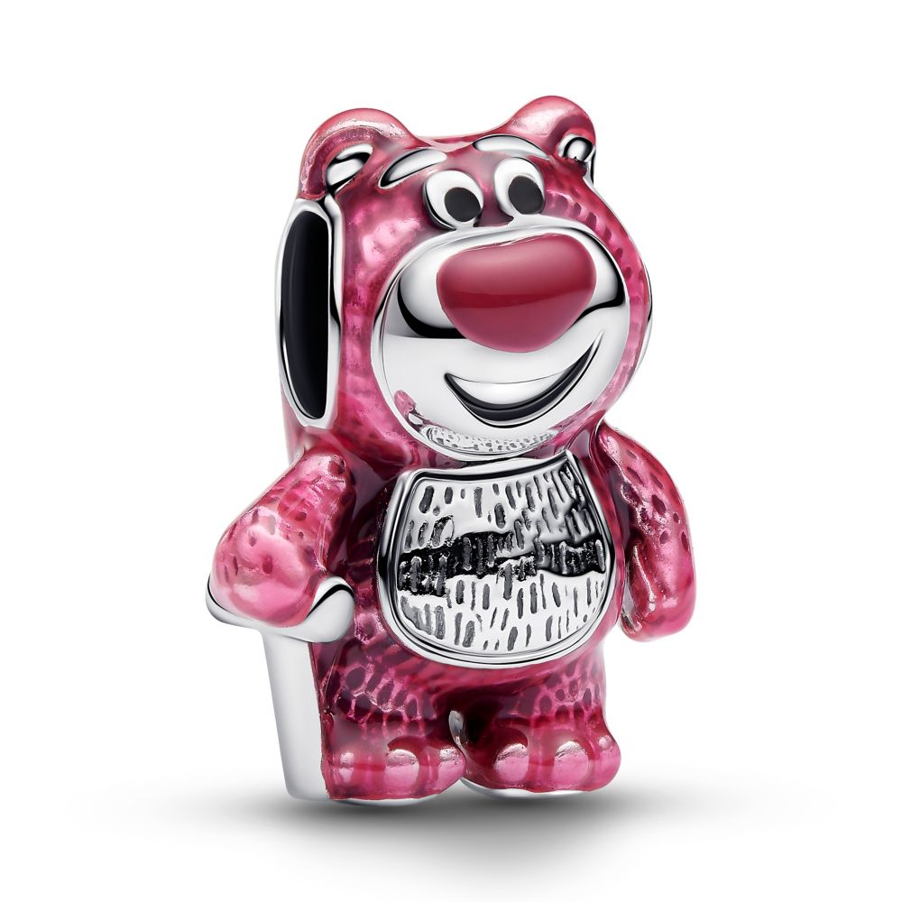 Lotso Scented Charm by Pandora from Toy Story 3 in pink enamel