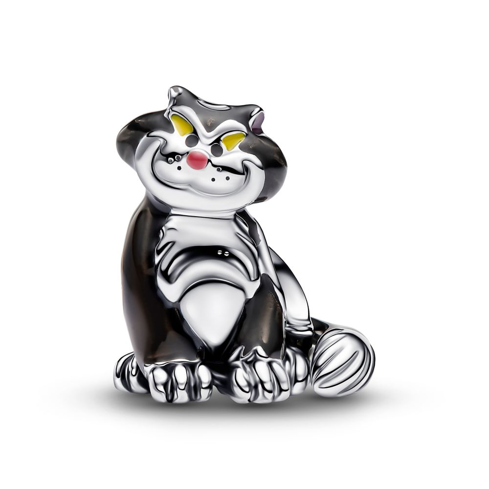 Lucifer Charm by Pandora from Cinderella with black, yellow and pink details