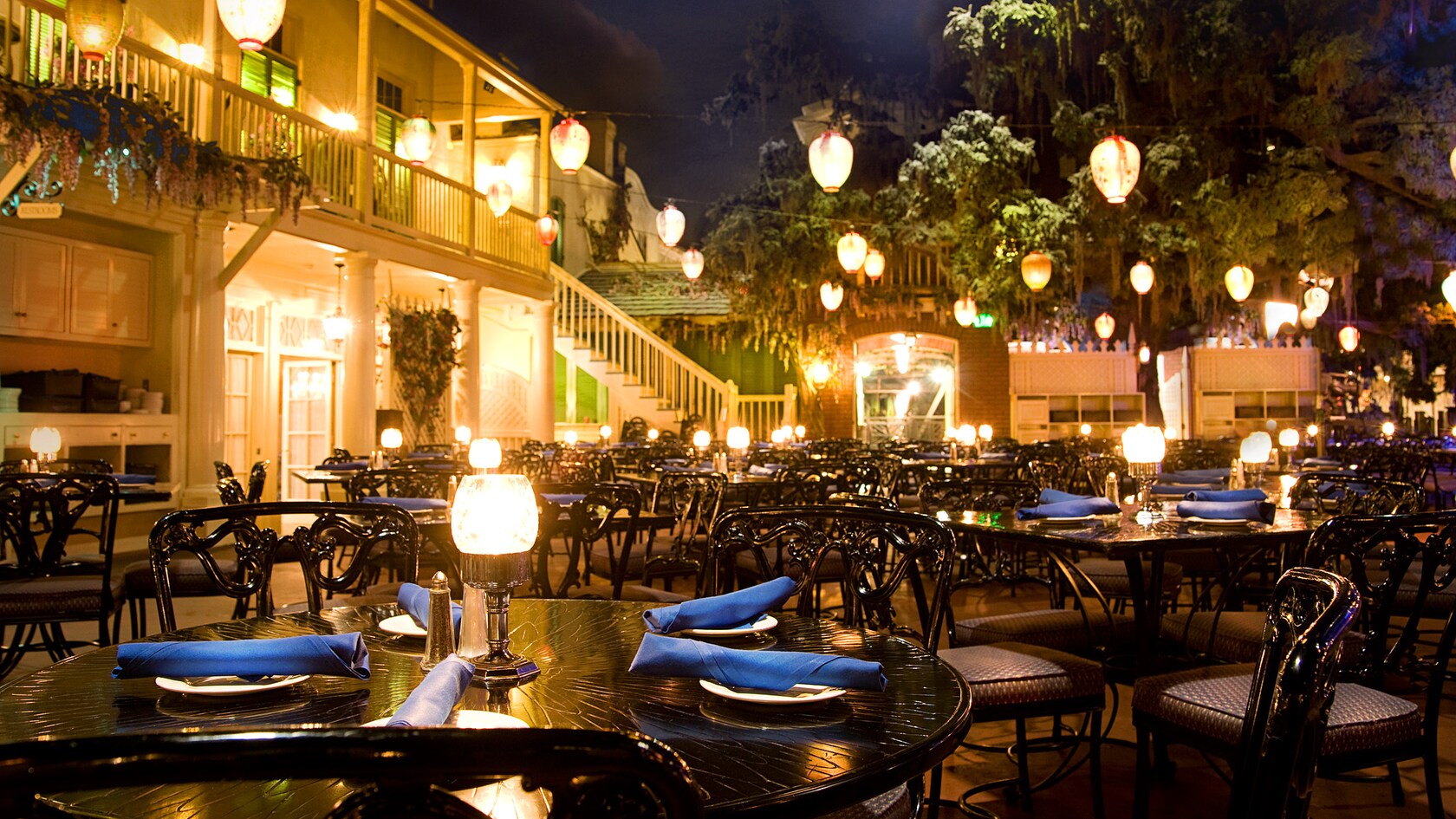 Blue Bayou Restaurant dining area at Disneyland Park
