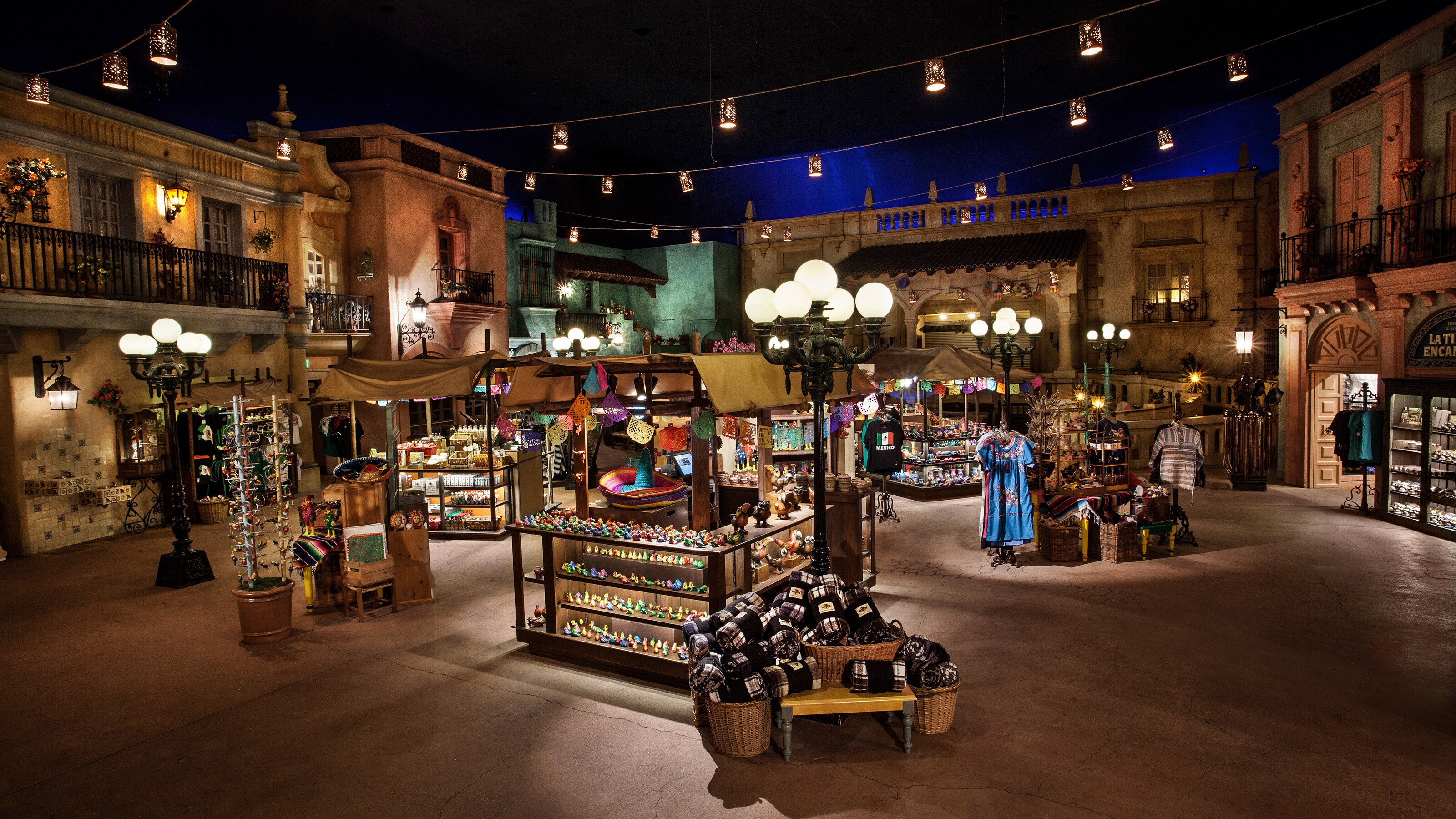 Plaza de los Amigos marketplace inside EPCOT’s Mexico Pavilion