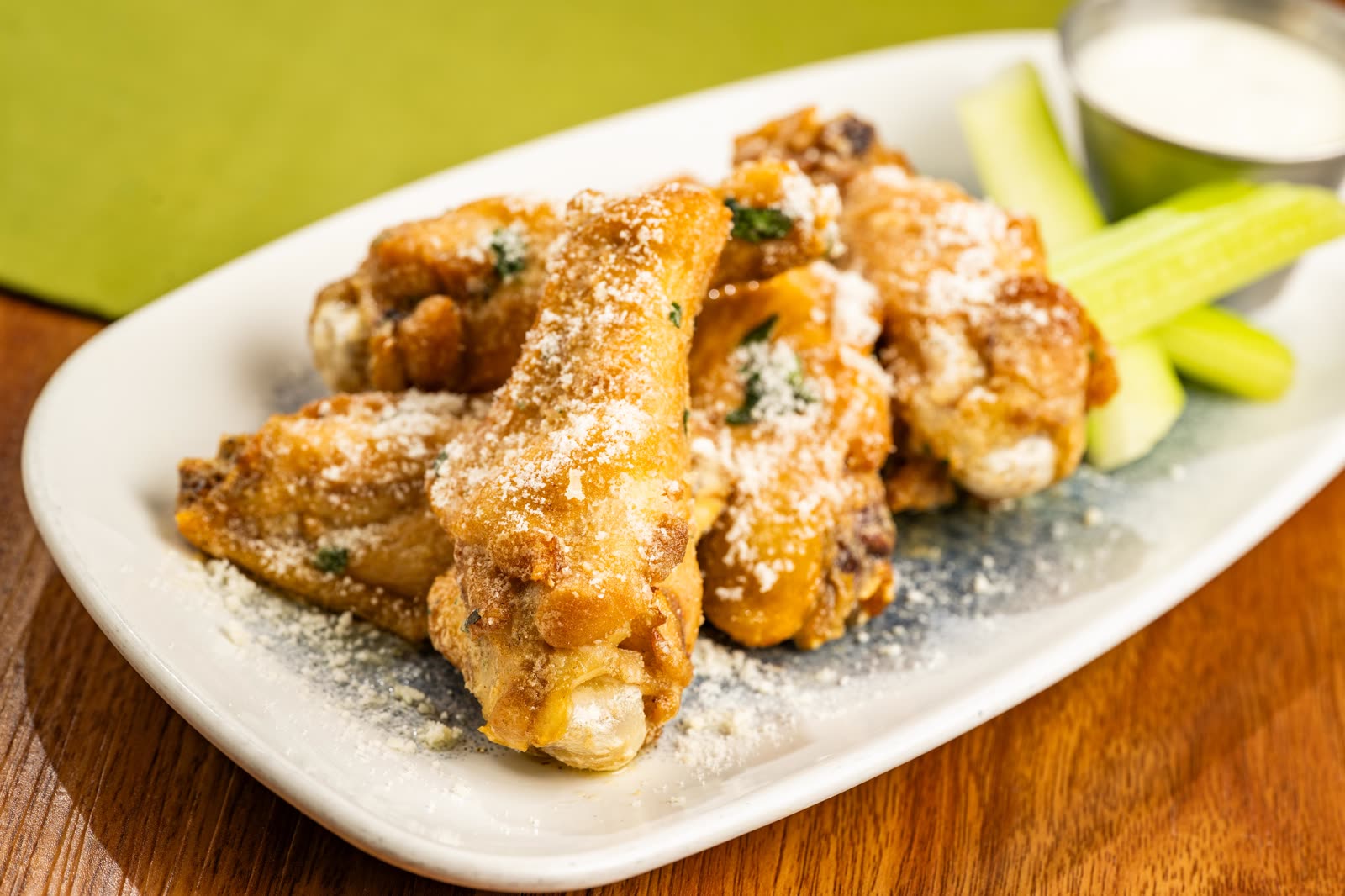 Fried bites photographed for The Turf Club Lounge announcement