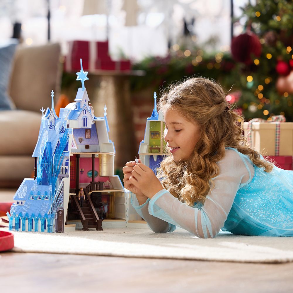 Frozen 2 castle play set shown in use