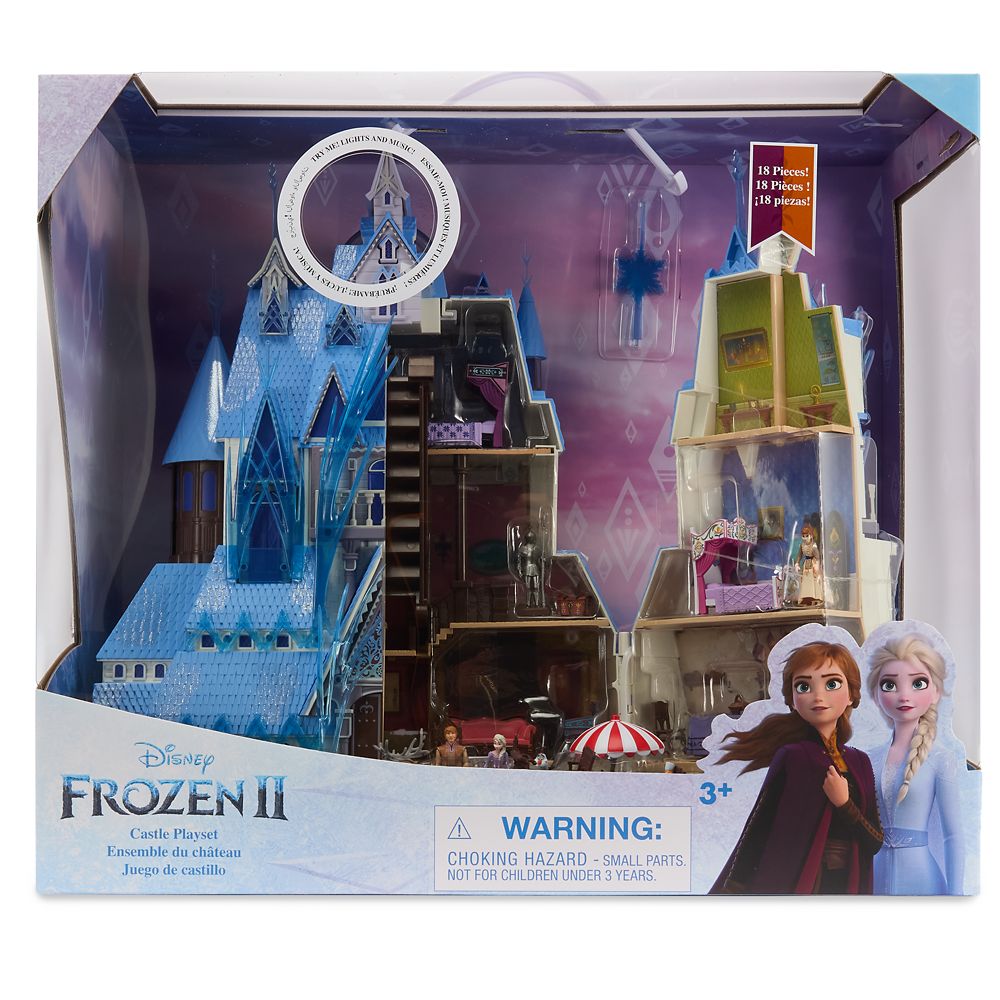 Frozen 2 castle play set in its product packaging