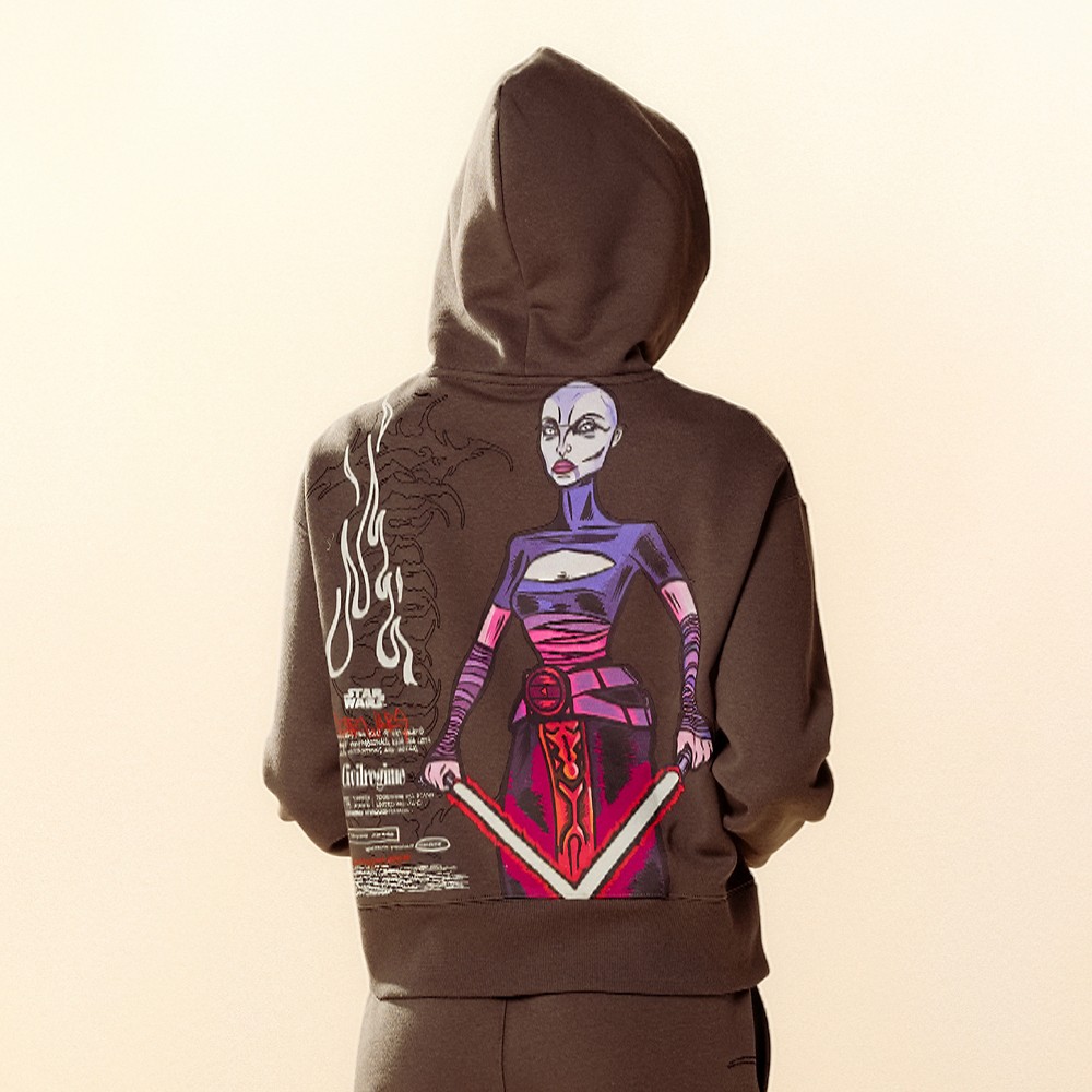 Asajj Ventress Star Wars hoodie modeled by an adult