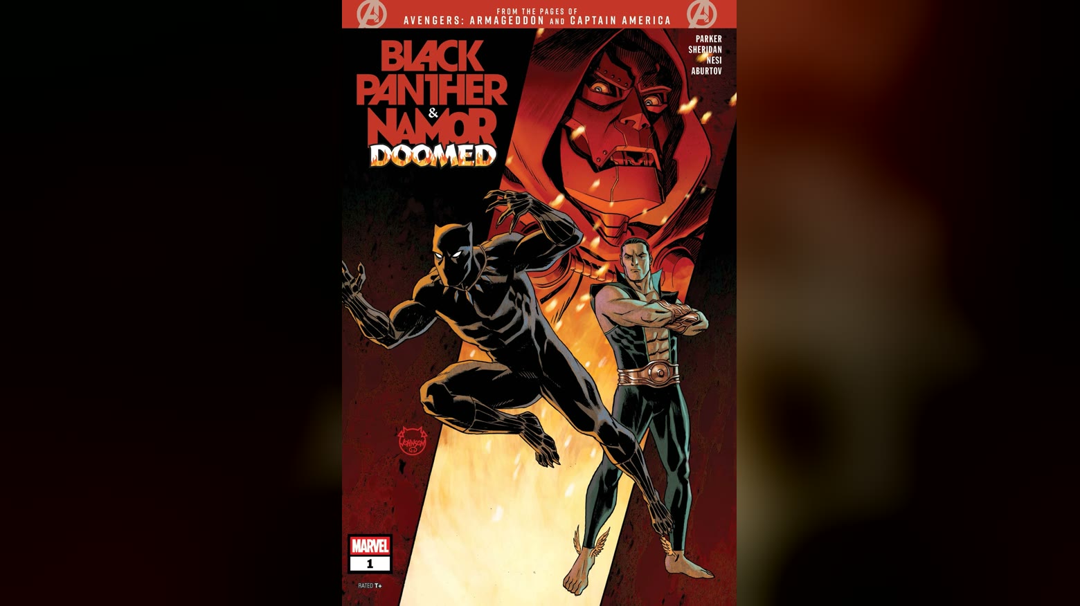 Black Panther and Namor on the cover of Marvel's Doomed comic
