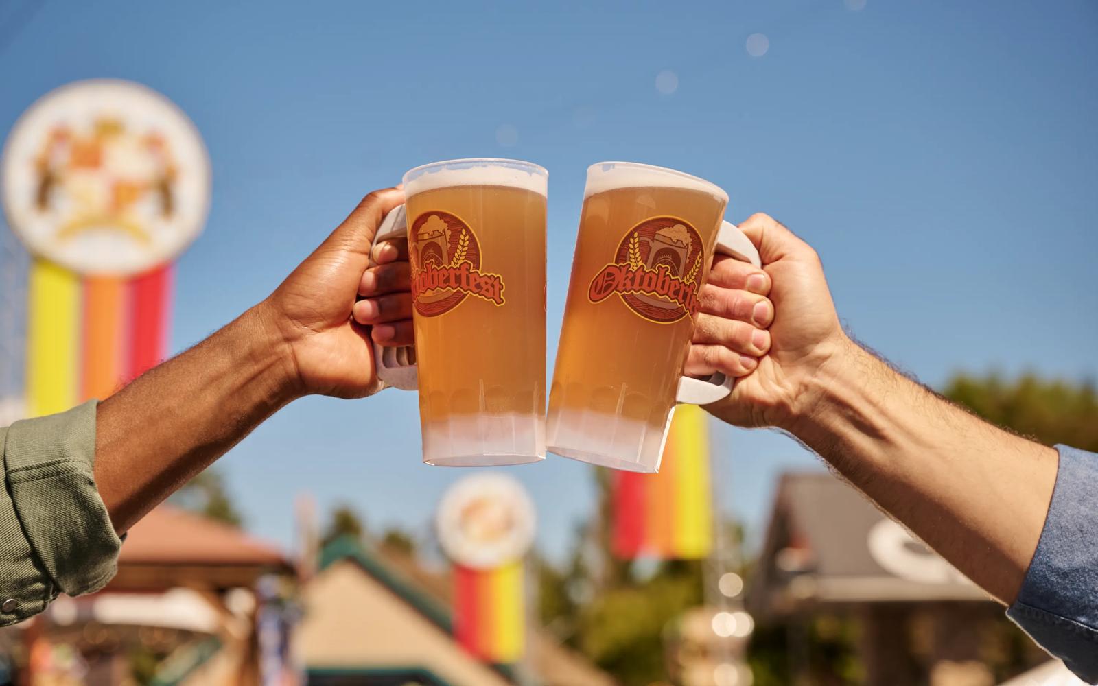 Oktoberfest beer steins at Six Flags Over Texas