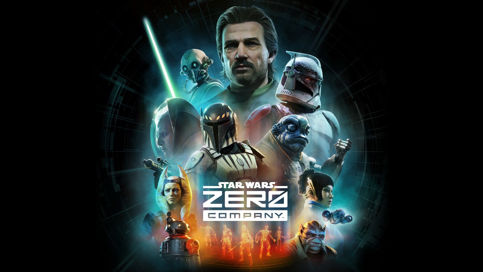 Star Wars Zero Company squad artwork with Hawks and other Clone Wars characters