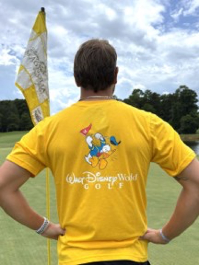 Yellow Donald Duck Walt Disney World Golf shirt