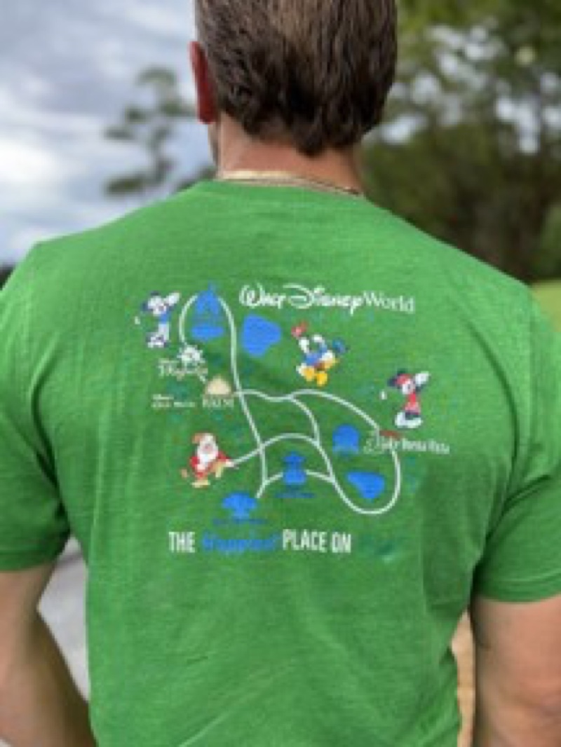 Green The Happiest Place on Turf Walt Disney World Golf shirt