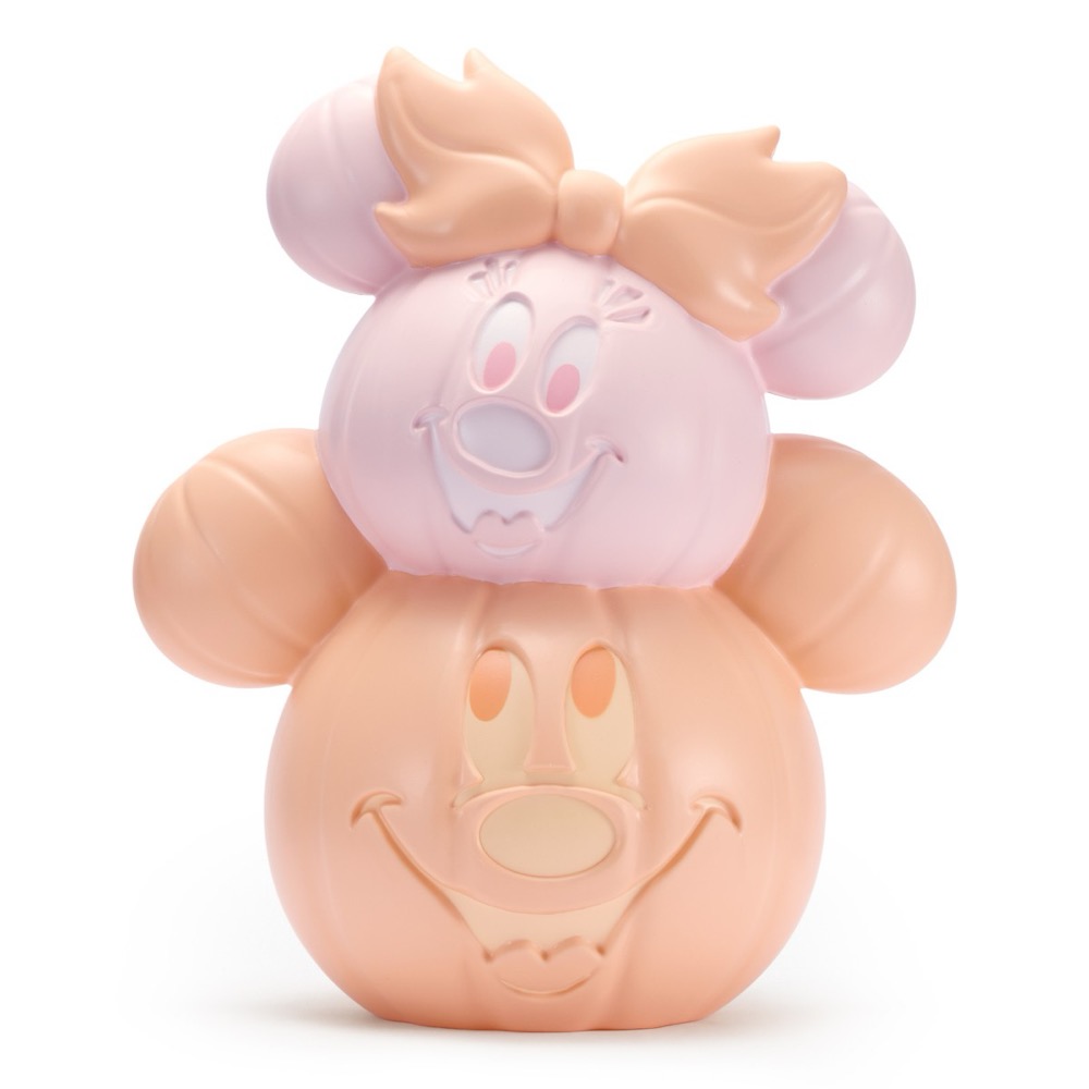 Mickey and Minnie joined pastel jack-o'-lantern light-up decor from Disney Store