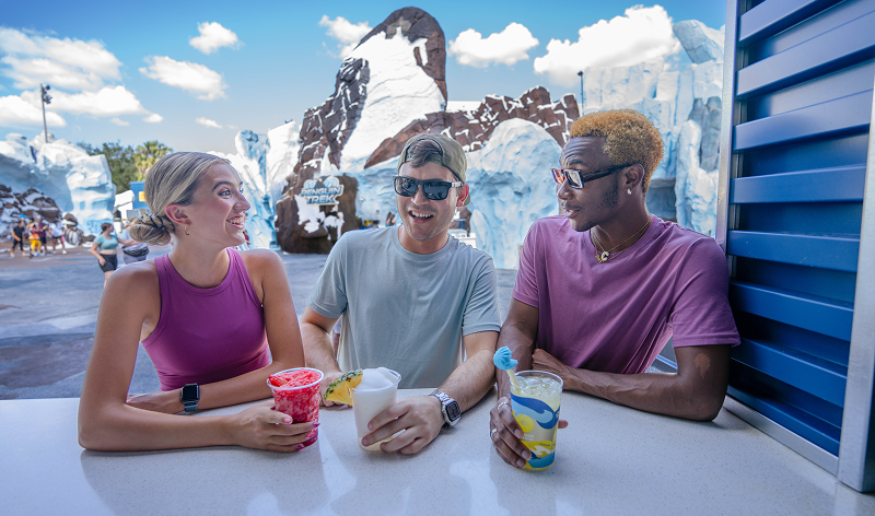 Guests inside Penguin Trek at SeaWorld Orlando