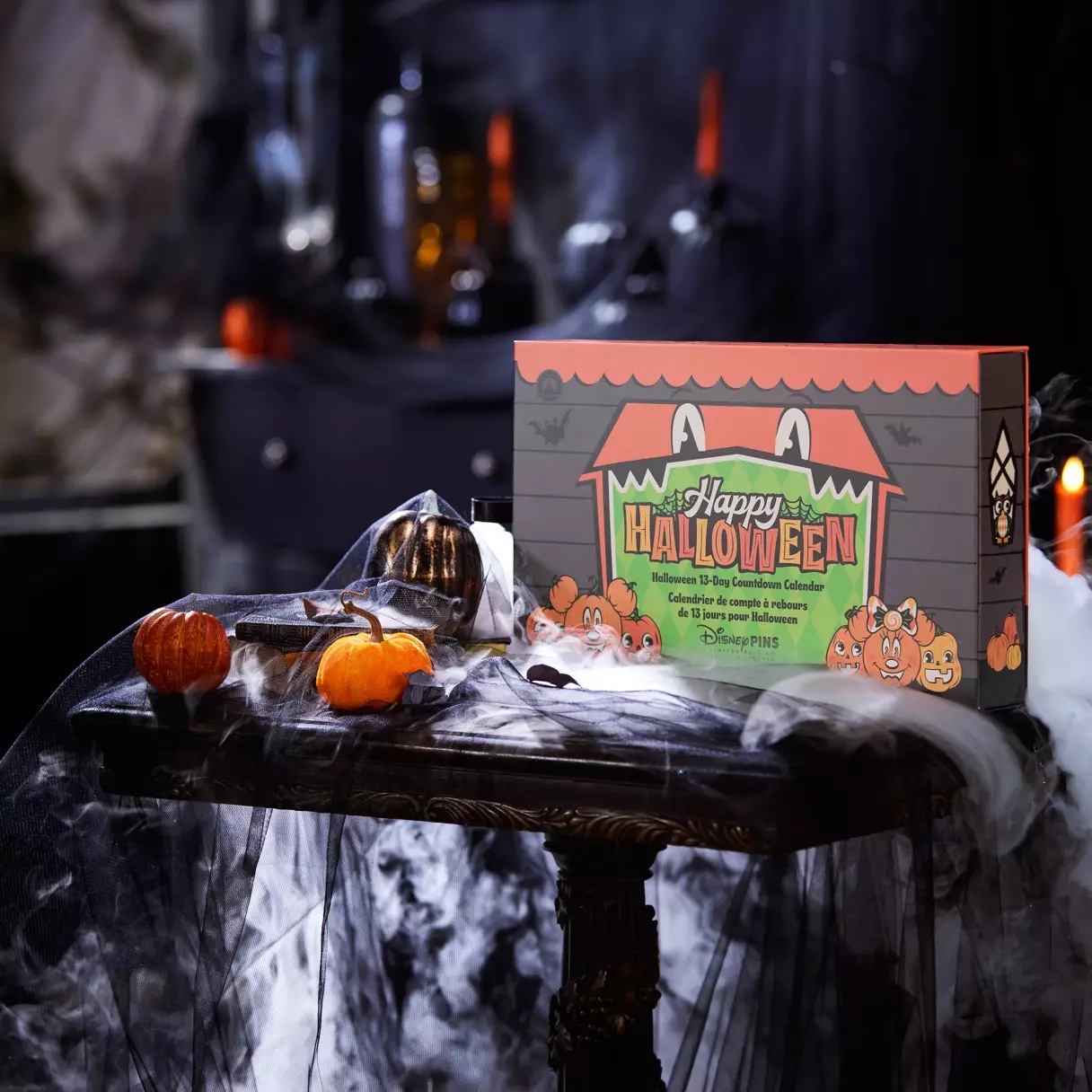 Mickey and Friends Halloween countdown calendar mystery pin set from Disney Store
