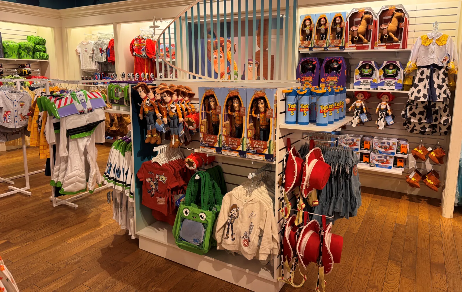 Toy Story merchandise at the Paramus Disney Store