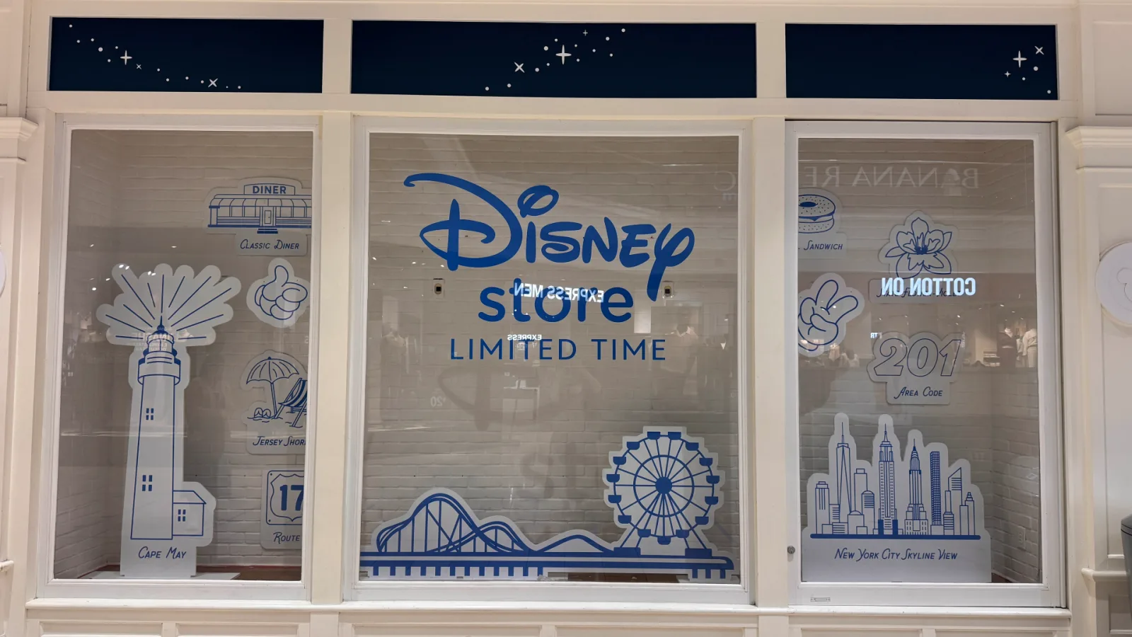 Disney Store Limited Time window display in Paramus