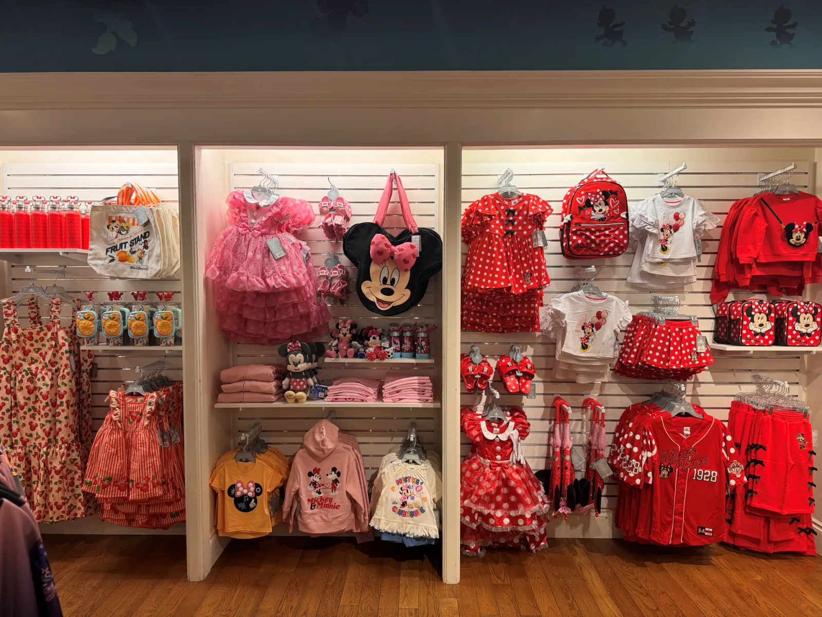 Minnie Mouse merchandise at the Paramus Disney Store