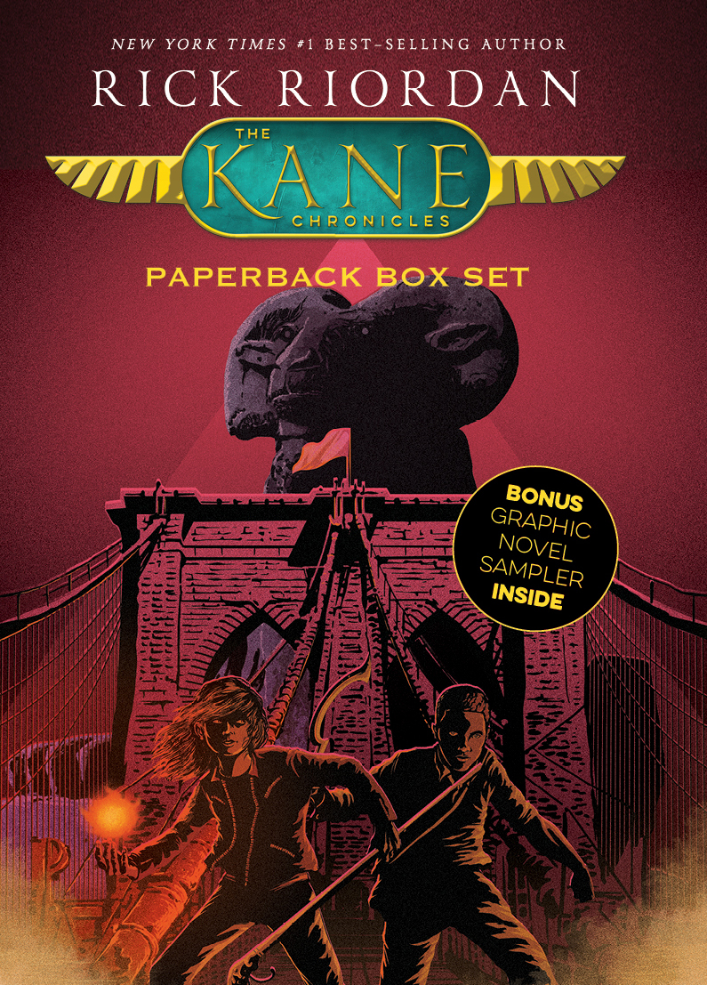 The official Kane Chronicles paperback box set cover from Disney Books