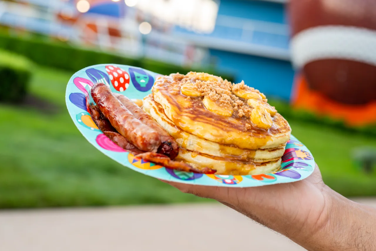 Caramel-Banana Pancakes at Walt Disney World