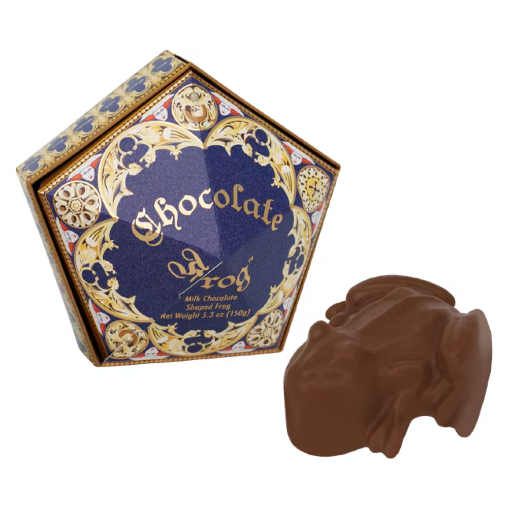 Chocolate Frog box and milk chocolate frog from Shop Universal
